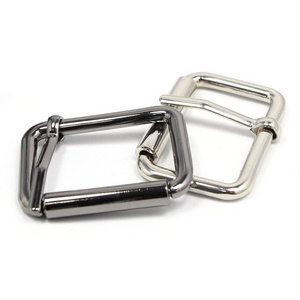 Metal Rectangle Adjuster Triglides Slides Belt Buckle 3 cm Roller Pin Buckle for Dog Collar Gunmetal Heel Bar Handbag