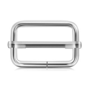 Custom Belt Buckles Manufacture Backpack DIY Accessories Silver Rectangle Adjustable Webbing Buckle 1 inch Metal Triglide Slides