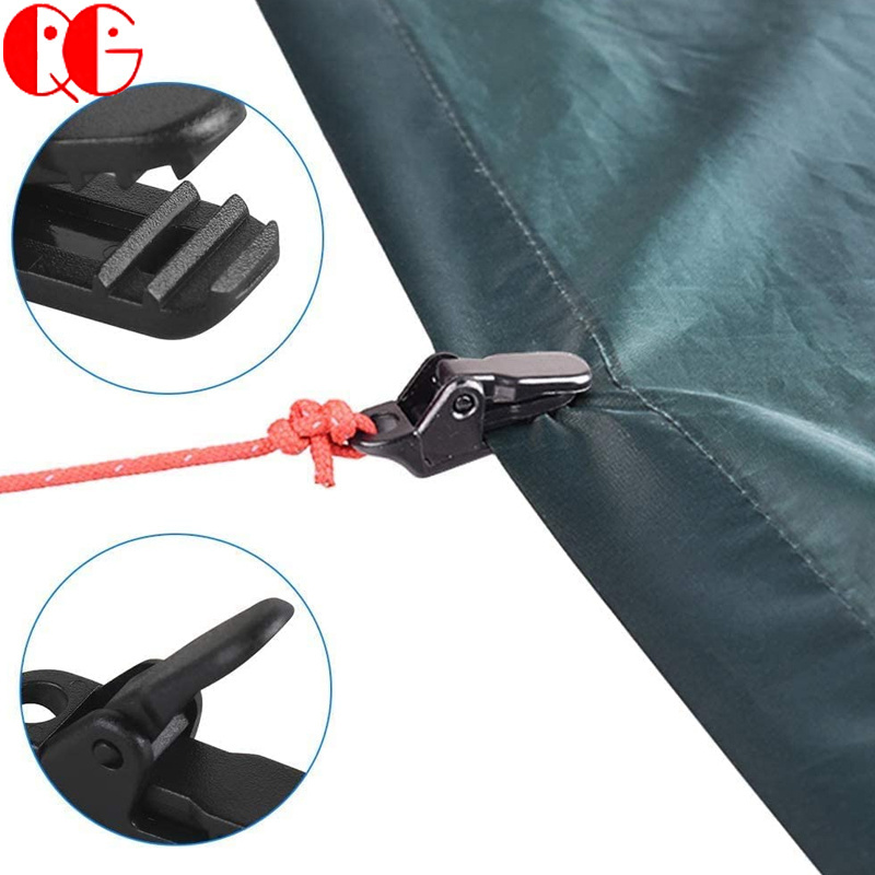 Hot Sale Tarp Clips Awning Clamp Tent Snaps Camping Clips Outdoor Camping Tent Alligator Clips Pull Point Hook Tent Accessories