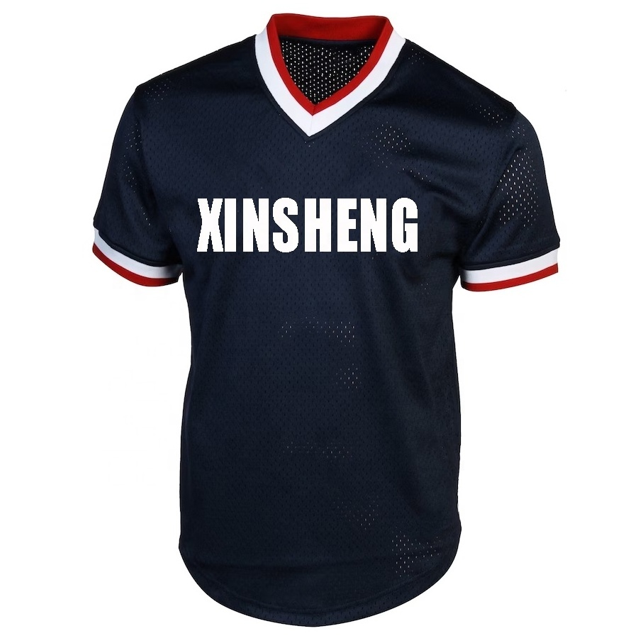 2023 Wholesale breathe v neck mens mesh sports jersey football t shirt embroidery custom soccer jersey for men