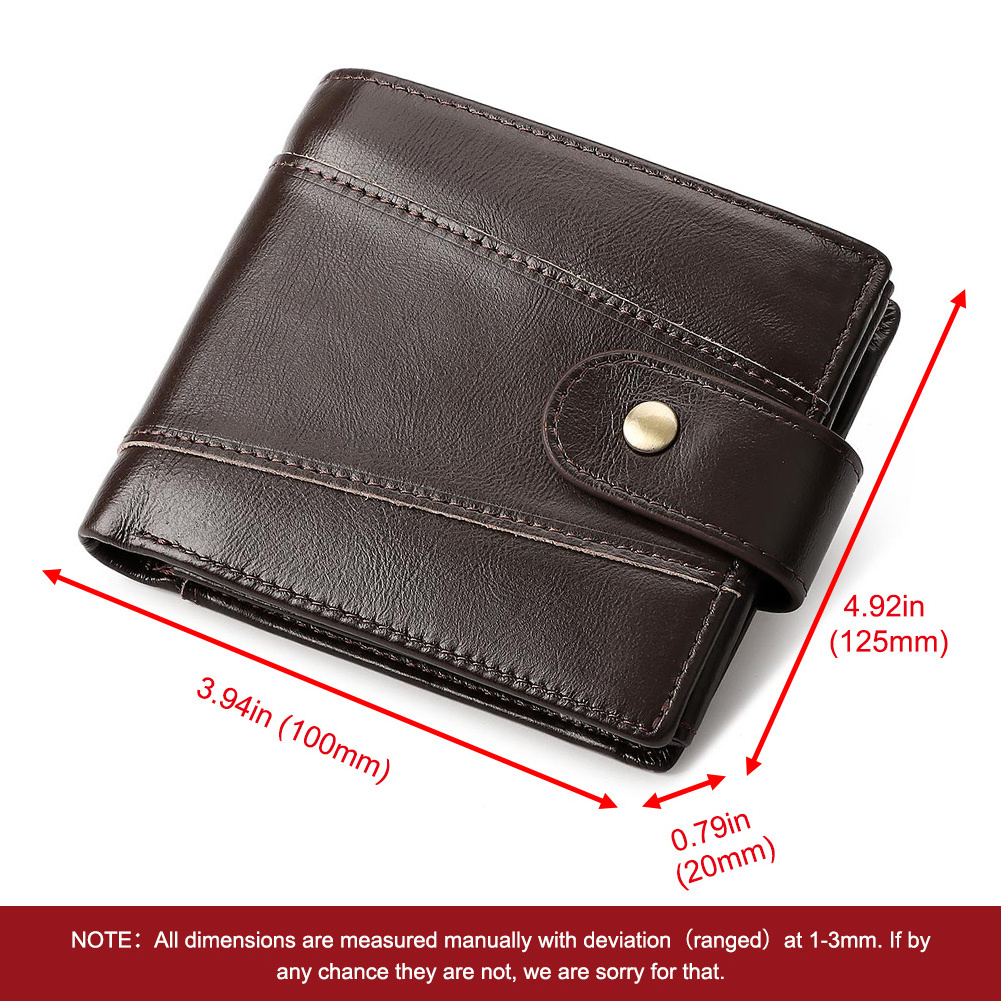 HUMERPAUL wholesale customization genuine leather men's wallet retro RFID multi-card wallet Short cowhide Organizer purse