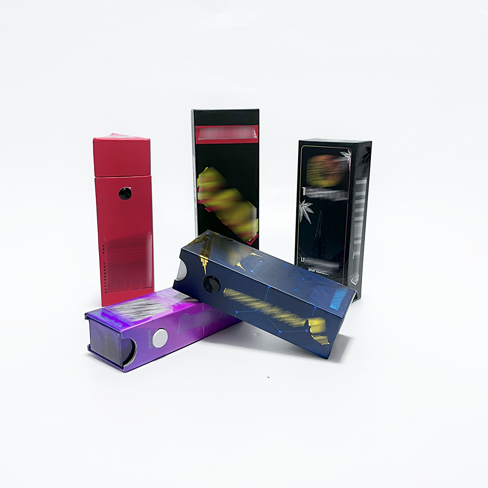 Custom disposable Childproof cartridge Cart packaging Child Resistant carts Sliding CR paper Box