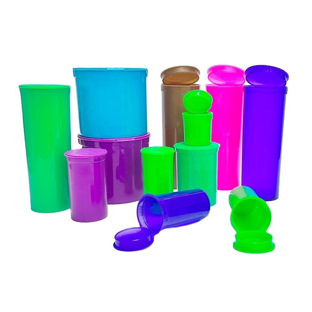 13 Dram Pop Top Vials Plastic Snap Lid Pharmaceutical Pill Bottles /small opaque plastic container