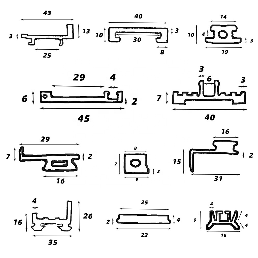 Custom Extrusion UHMWPE Plastic Profile Wear Strips for Flat Plastic Strip Offering Cutting and Moulding Services