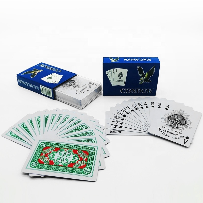 CONDOR High Quality PVC Waterproof Poker Playing Card Jogando Cartas Baraja Poker Plastico Professional Casino Poker Card In Box