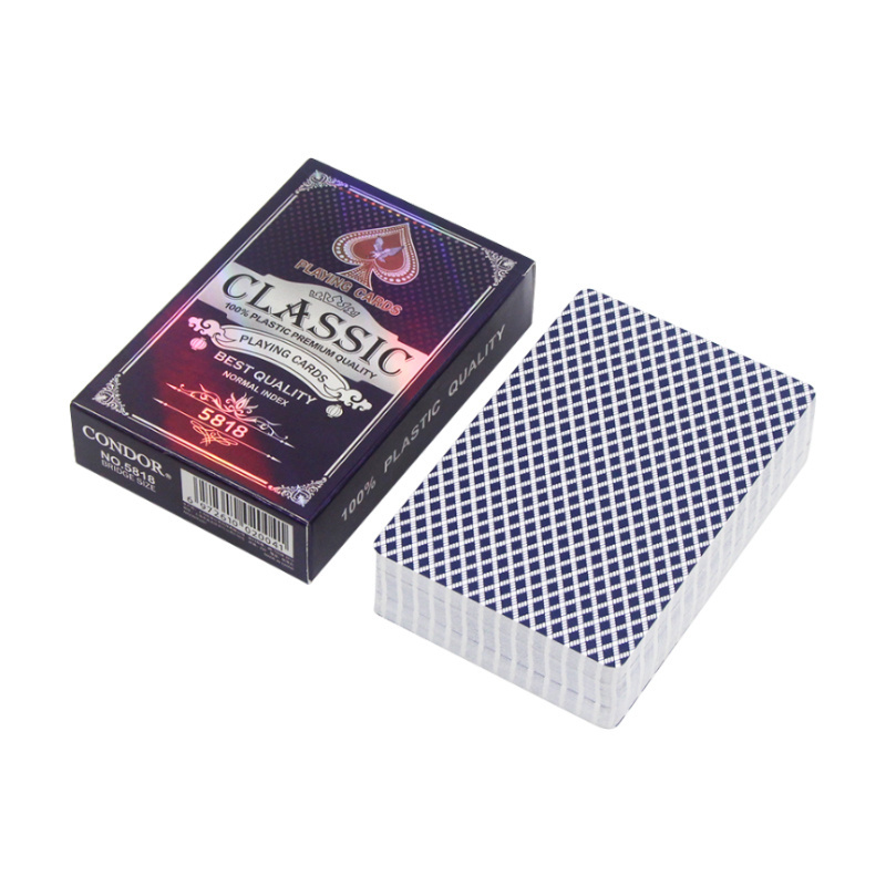 Free Sample In Stock CONDOR 5818 Playing Cards High Quality Waterproof Plastic Poker PVC Playing Cards For Casino Club