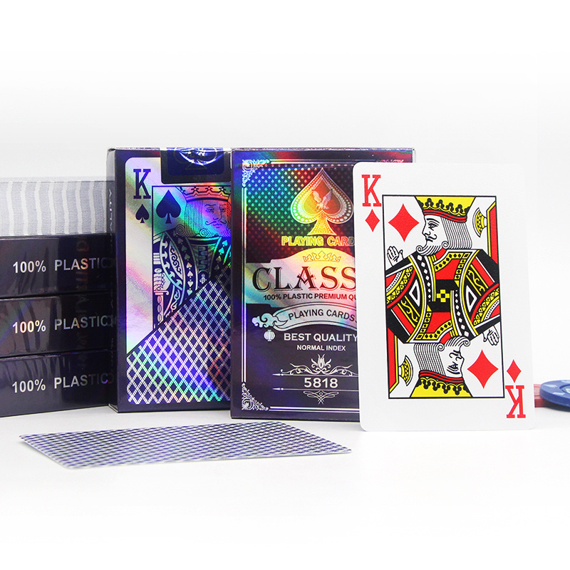 Free Sample In Stock CONDOR 5818 Playing Cards High Quality Waterproof Plastic Poker PVC Playing Cards For Casino Club