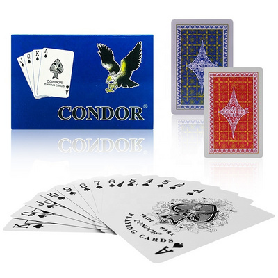 CONDOR High Quality PVC Waterproof Poker Playing Card Jogando Cartas Baraja Poker Plastico Professional Casino Poker Card In Box