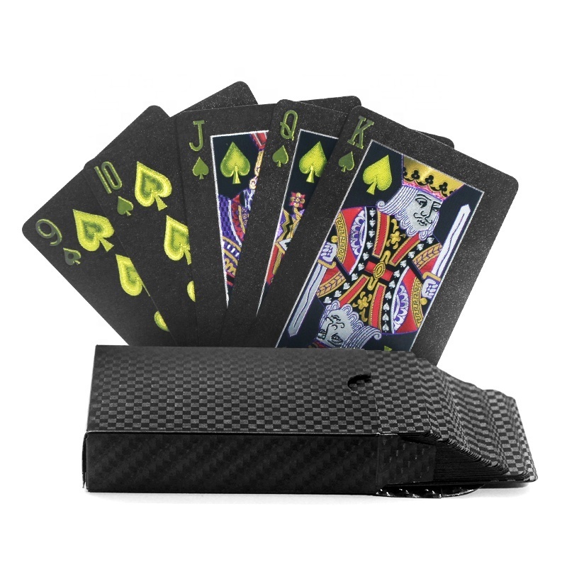 High Quality Wholesale Custom Logo Playing Cards Black Golden Playing Cards Custom For Your Own Design