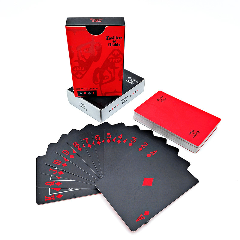 Customized Logo Full Color Custom Printing Advertising Playing Card Juego De Cartas De Poker Magic Card Paper Black Playing Card