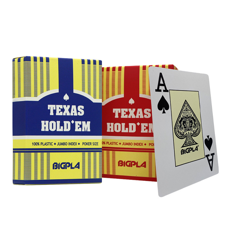 CONDOR Wholesale Texas Hold'em Poker Playing Cards 100% Plastic PVC Waterproof Texas Hold'em Poker Casino Playing Cards