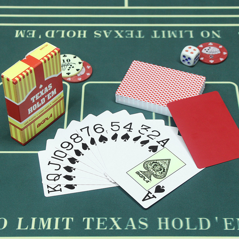 CONDOR Wholesale Texas Hold'em Poker Playing Cards 100% Plastic PVC Waterproof Texas Hold'em Poker Casino Playing Cards