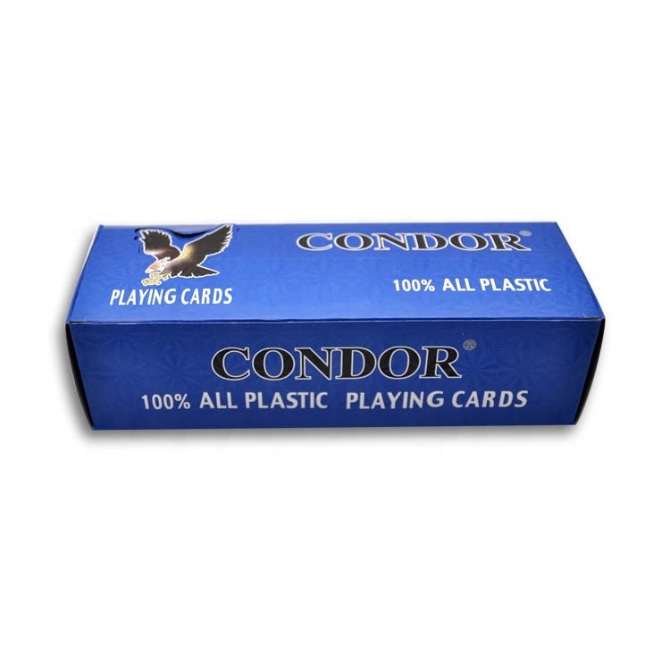 CONDOR High Quality PVC Waterproof Poker Playing Card Jogando Cartas Baraja Poker Plastico Professional Casino Poker Card In Box