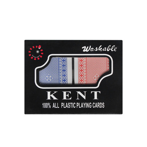 Custom KENT Poker Playing Card Wholesale 100% All Plastic Playing Cards Double Box Set