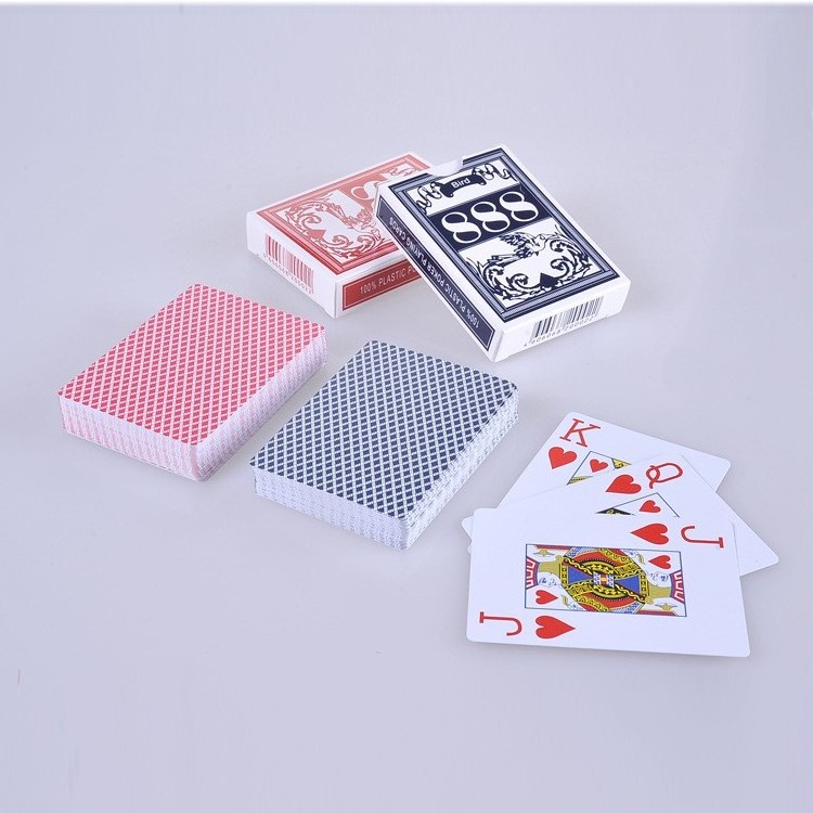 888 Custom Printing Playing Cards Juego De Cartas Poker 100% Plastic Casino Poker Cards Playing Cards Custom Logo