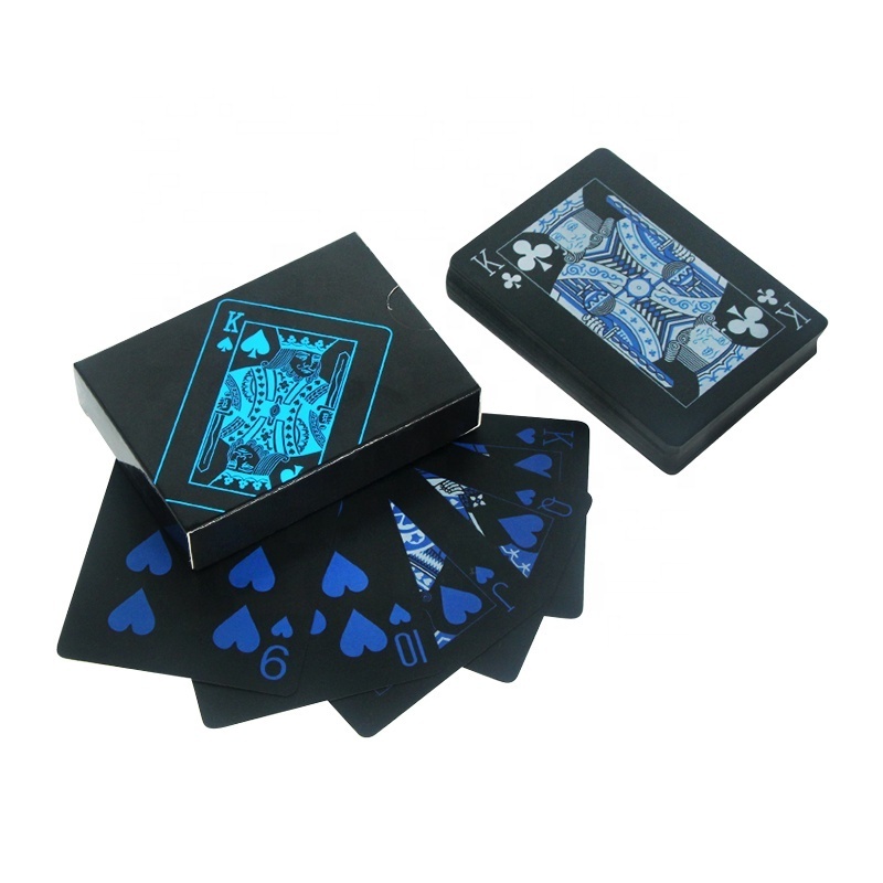 Wholesale Black PVC Plastic Waterproof Playing Cards Magic Poker Cards With Flexible Plastic PVC Classic Trick Cards