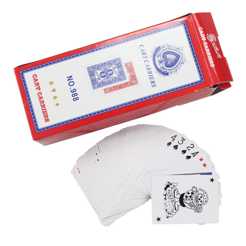 988 Playing Card Custom Printing Paper Poker Card Game Customize Packing Sublimation Paper Playing Cards In Bulk