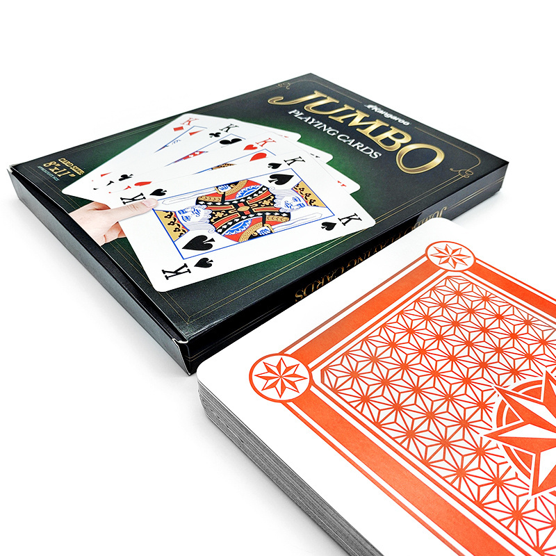 Wholesale Custom Printing Poker Card Game Full Size Playing Cards Mini Jumbo Casino Playing Cards For Entertainment Party