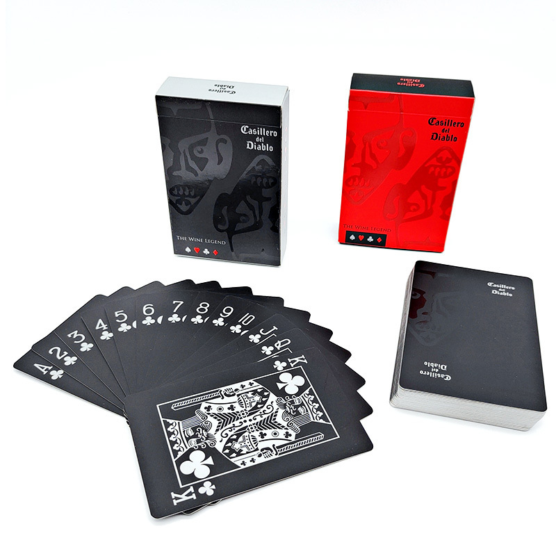 Customized Logo Full Color Custom Printing Advertising Playing Card Juego De Cartas De Poker Magic Card Paper Black Playing Card