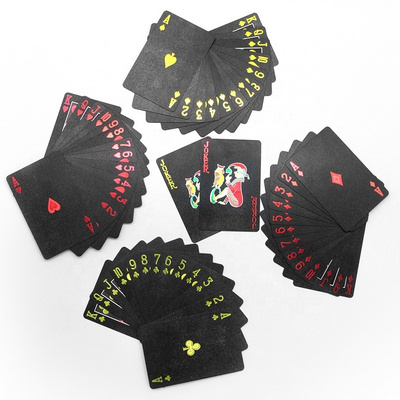 High Quality Wholesale Custom Logo Playing Cards Black Golden Playing Cards Custom For Your Own Design