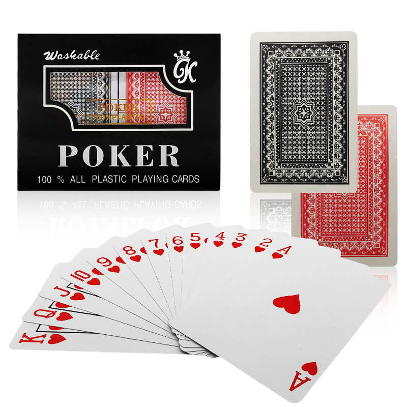 Double Box Poker Cards Custom Entertainment 100% Plastic Waterproof Casino Custom Printed Playing Cards Poker Set