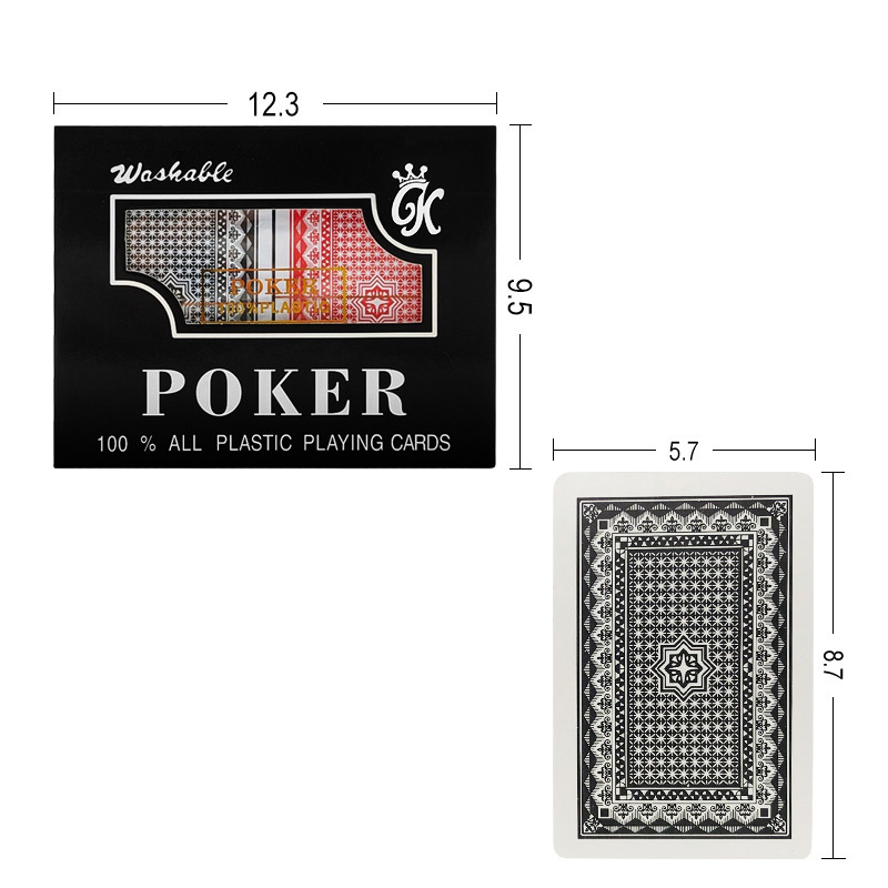 Double Box Poker Cards Custom Entertainment 100% Plastic Waterproof Casino Custom Printed Playing Cards Poker Set