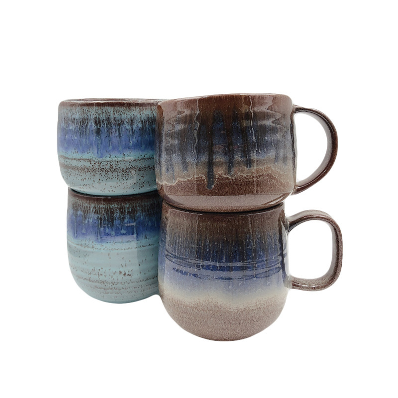 4 pcs set bulk coffee mugs hualian oem&odm 16oz milk cup best quality ceramic mug