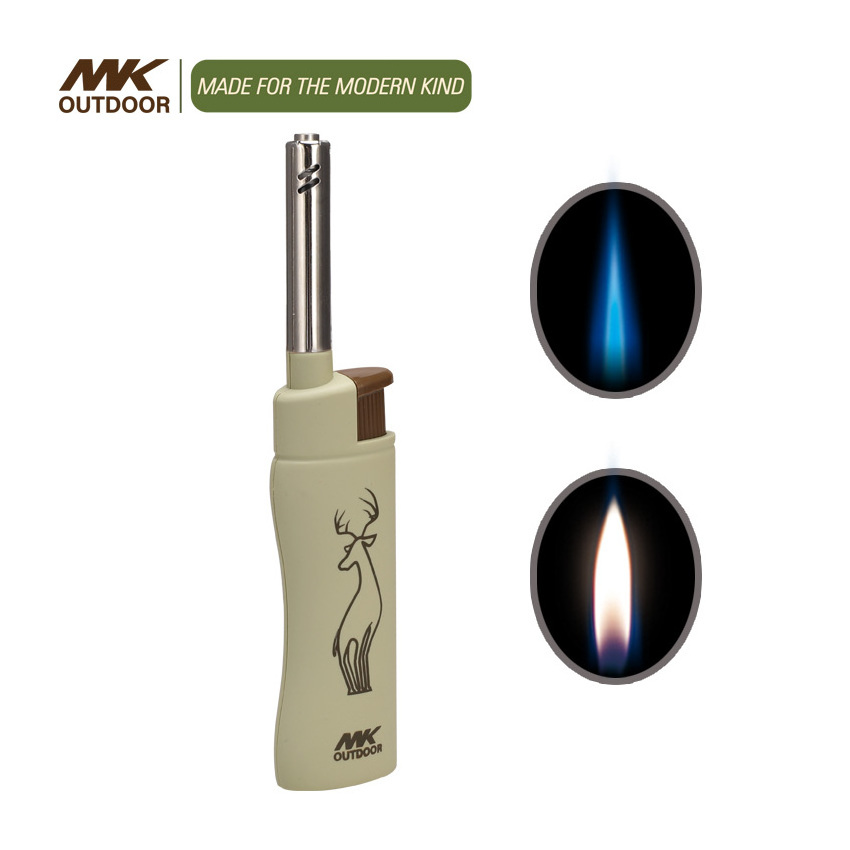 MK looft custom logo one minute windproof spray gun lighter bbq lighter custom refillable lighter