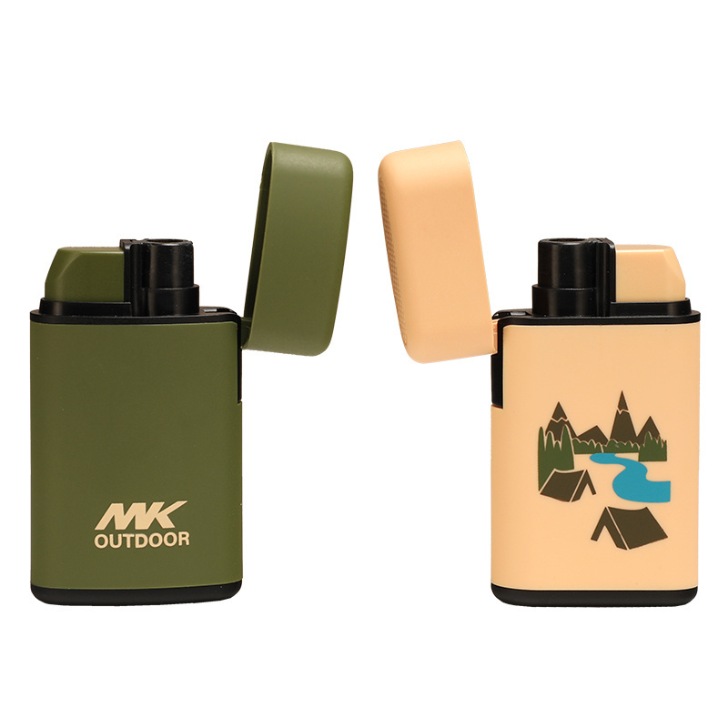 MK cigarette custom logo electronic fancy lighter in price windproof lighter Feuerzeug Cigarette Gas Torch lighter