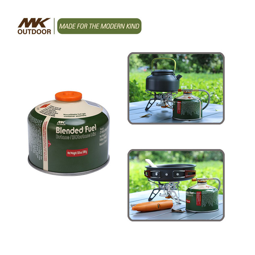 MK camping durable outdoor butane gas portable refill storage container canister camping stove butane gas cartridge