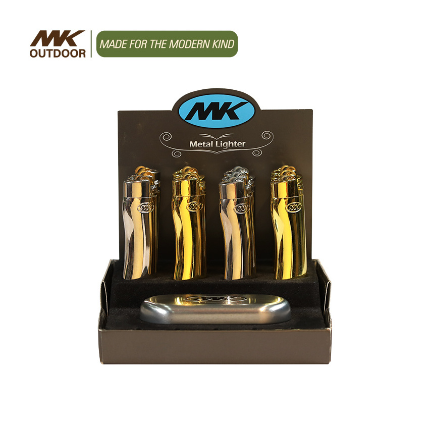 MK electronic candle wholesale usb rechargeable leather cigarettes lighter gas lighter metal