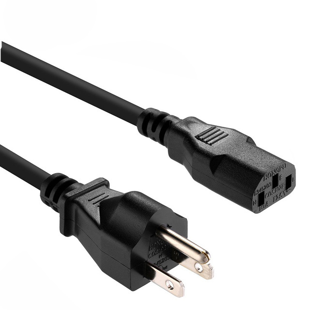 18AWG 16AWG 1FT 3FT 5FT USA/Canada/Japan 5-15p Plug Power Cable Laptop Approved C5 Connector Custom Psu Cables Canada