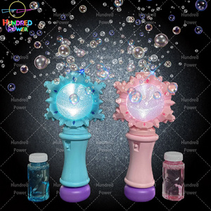 ICE Princess wand toys outdoor bubble blower electric soap bubble machine maker magic bubble wand electric stick