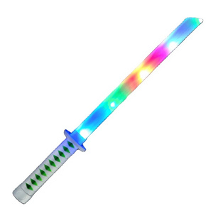 Manufacturers direct sales of colored Samurai swords and flash swords light up toys suitable for dueling play