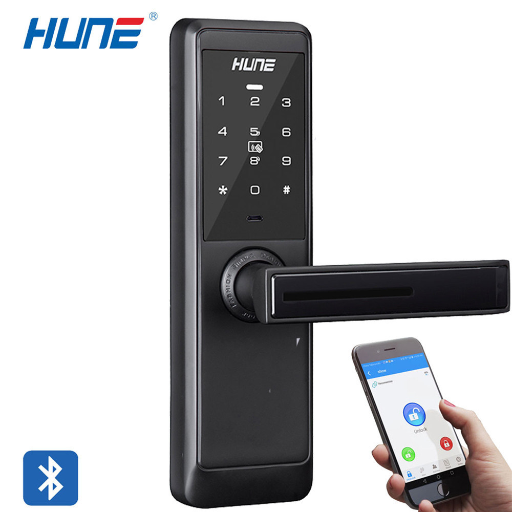 High Security Anti Theft Smart Lock Door handle Intelligent Electronic wireless connection hotel door lock