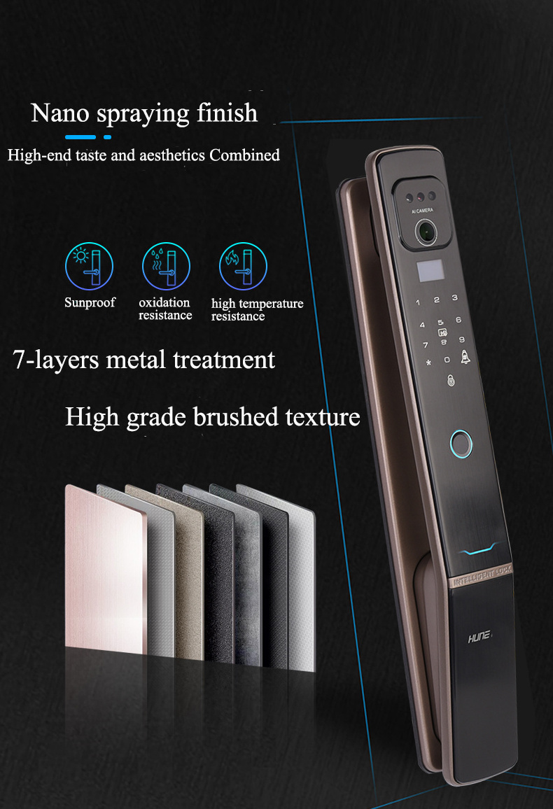 Face recognition ID camera Finger Touch Screen Password Lock Security Electronic Outdoor Keyless Biometric Fingerprint Door Lock