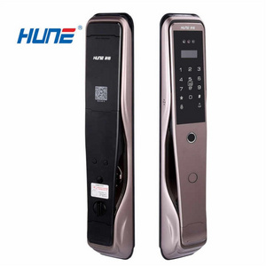 Rfid Smart Door Lock Keyless Tuya Wifi Fingerprint Push Pull Home Lock With Camera Biometric Door Lock Airbnb Cerradura