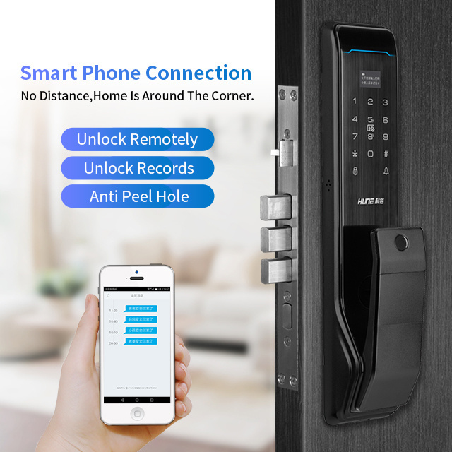 Wifi phone APP home appliance digital fingerprint smart  door lock