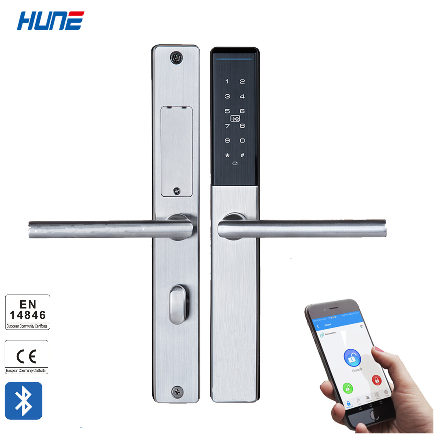 Blue-tooth Smartphone control smart door lock,keypad door lock,electronic digital door