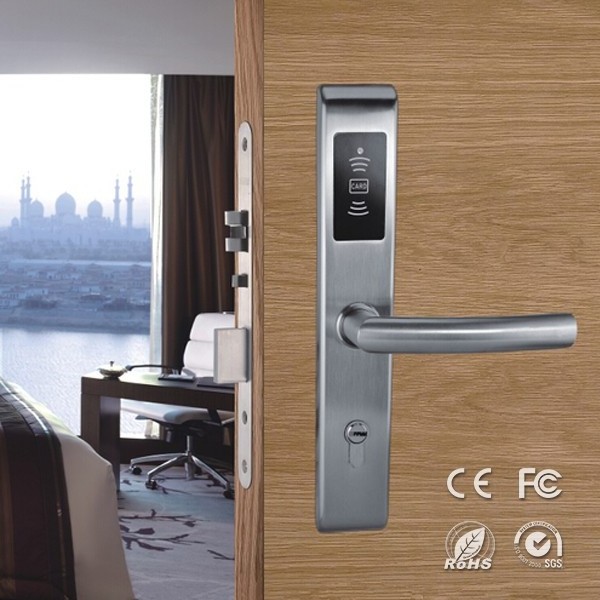 stainless steel UL smart lock hotel digital door lock keyless entry system