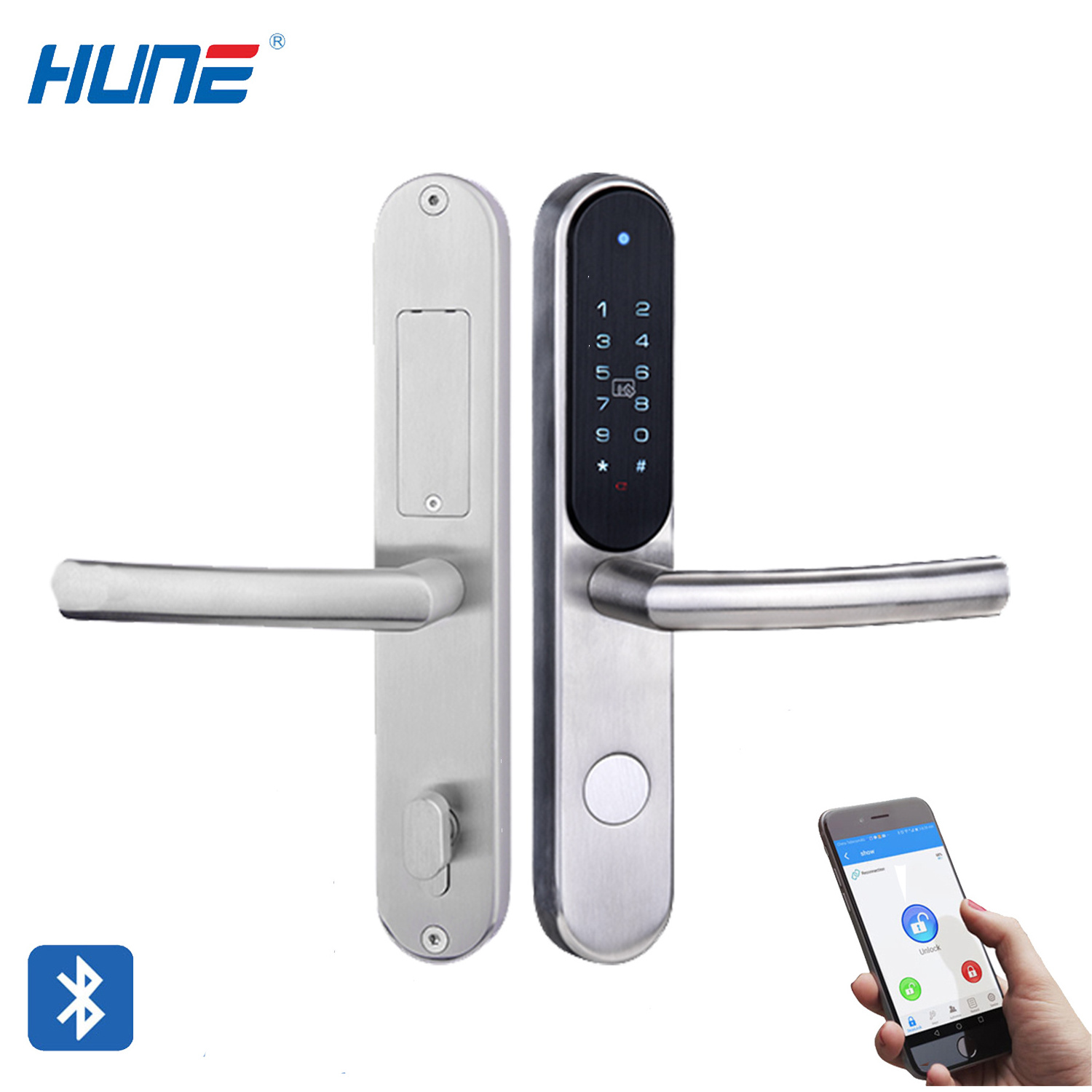 HUNE European style app blue-tooth smart remote control keypad password door lock favorable price