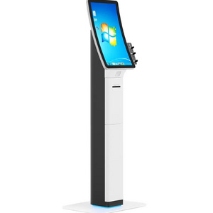 23.6 inch touch curved screen self service food ordering kiosk information checking payment terminal kiosk