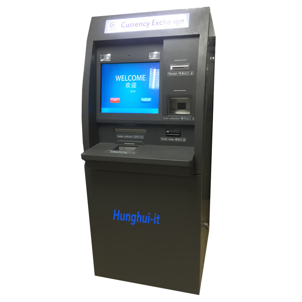 Self-Service Indoor Foreign Exchange Terminal Floor Standing Money Cash Change ATM Machine