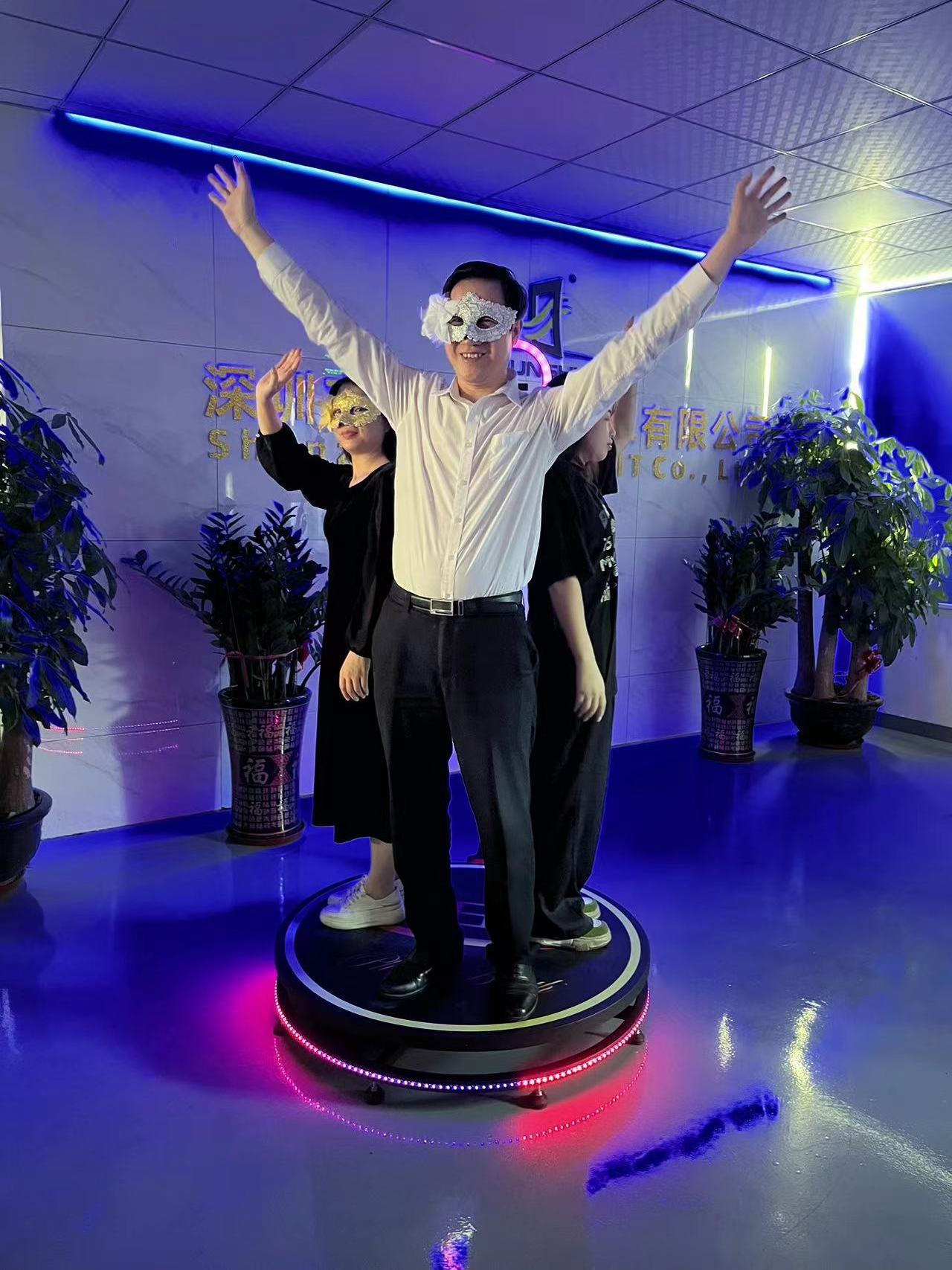 360 Photo Booth Machine Slow Motion Rotating Portable Spin Camera Selfie Platform with Rotating Stand