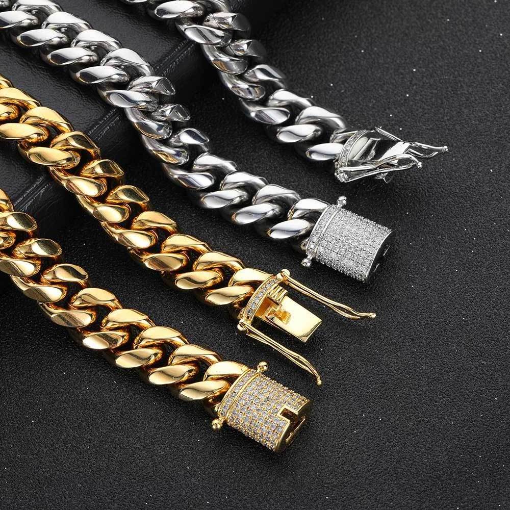 Gold Plated Stainless Steel Cuban Chains