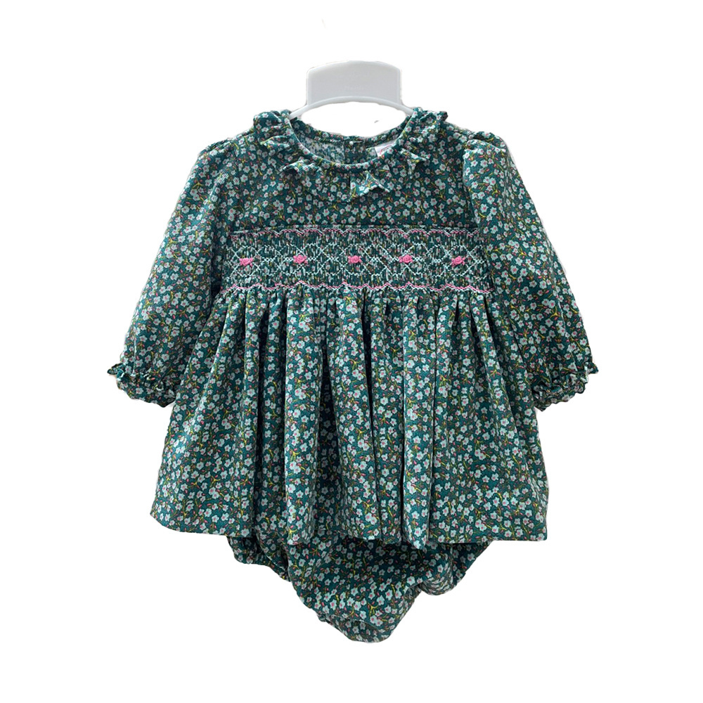 Summer Baby Toddler Clothes Long Sleeve Floral Cotton Little Girl Casual Baby Kids Flower Dress