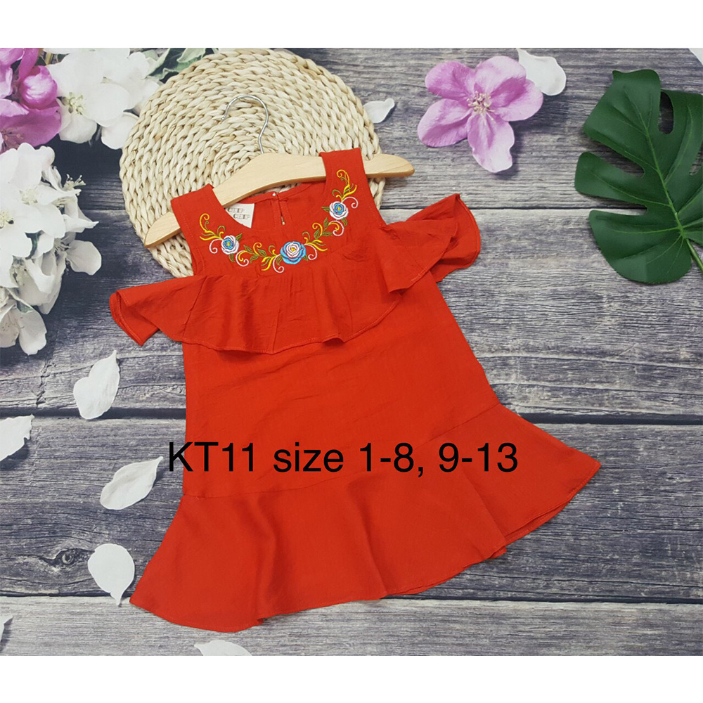 Made In Vietnam - Summer flower girls smocked dresses smocking floral ruffles cotton kids clothing wholesale