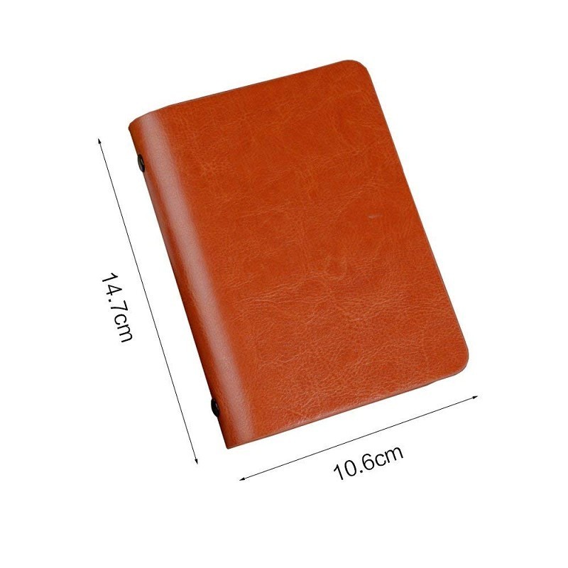 Pocket PU cover refillable leather notebook notepad jotter binder personal organiser sketchbook hard cover A7 cute diary planner