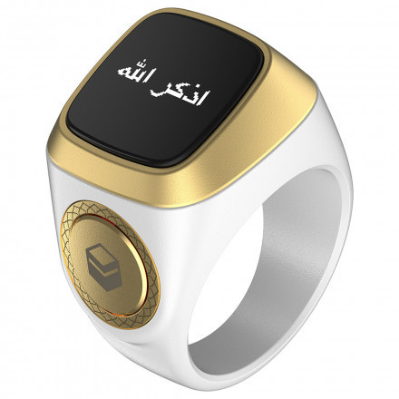 Hot selling Islamic Gift Zikr Ring Muslim Smart Ring With Tasbih Online Azan Clock Sunrise Alarm Clock