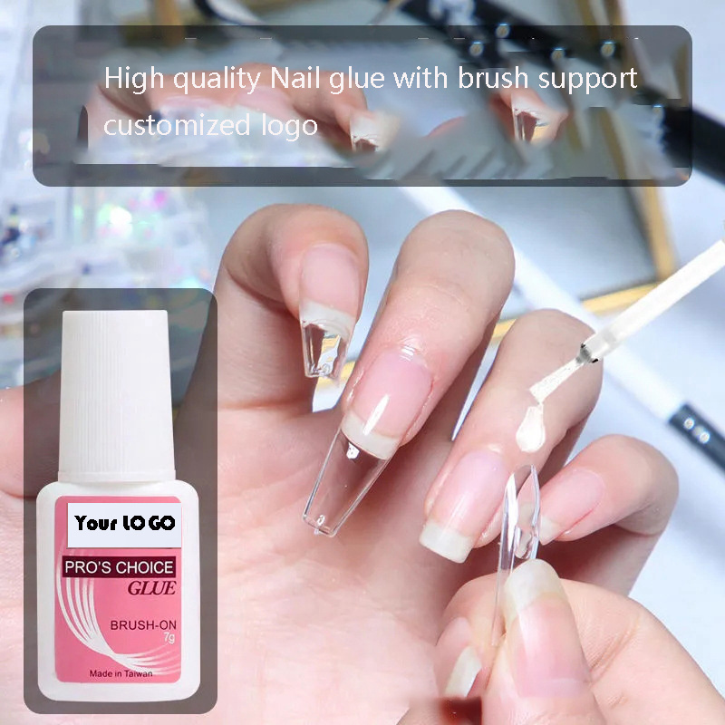 Waterproof Nail Glue With Brush Fast Drying Strong Adhesive False Acrylic Nail Tip Glue